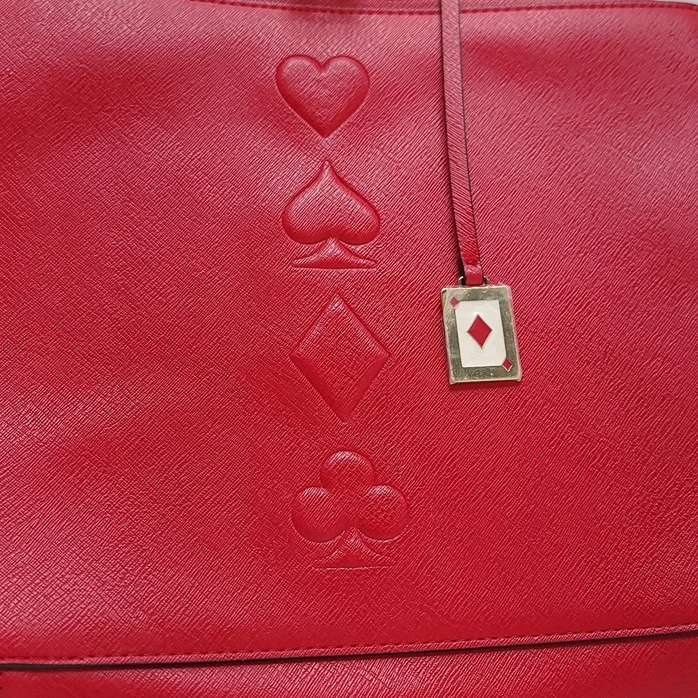 Estee‎ Lauder Makeup Case Bag Tote Red Playing Card  Travel 12.5x9.5x4